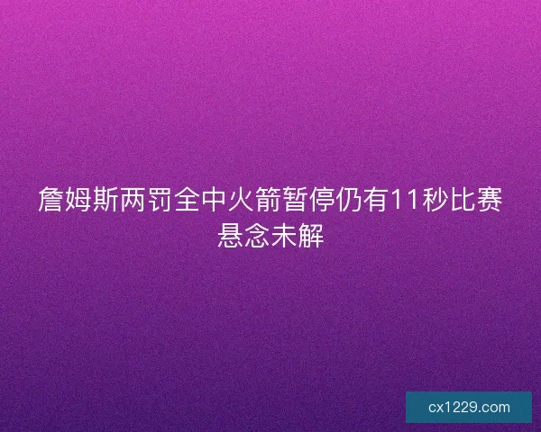 詹姆斯两罚全中火箭暂停仍有11秒比赛悬念未解
