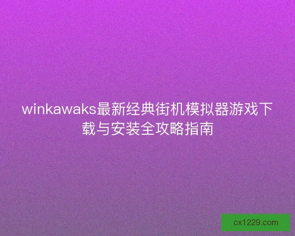winkawaks最新经典街机模拟器游戏下载与安装全攻略指南 winkawaks最新经典街机模拟器游戏下载与安装全攻略指南